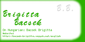 brigitta bacsek business card